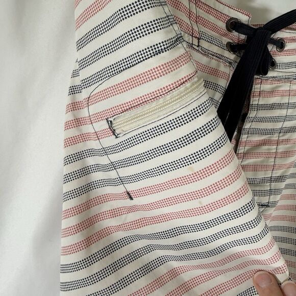 Patagonia Swim Trunks Men's 34 White USA Striped Drawstring Pockets Lightweight - Picture 4 of 12